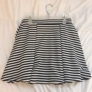 Forever 21 Black and White Striped Skirt